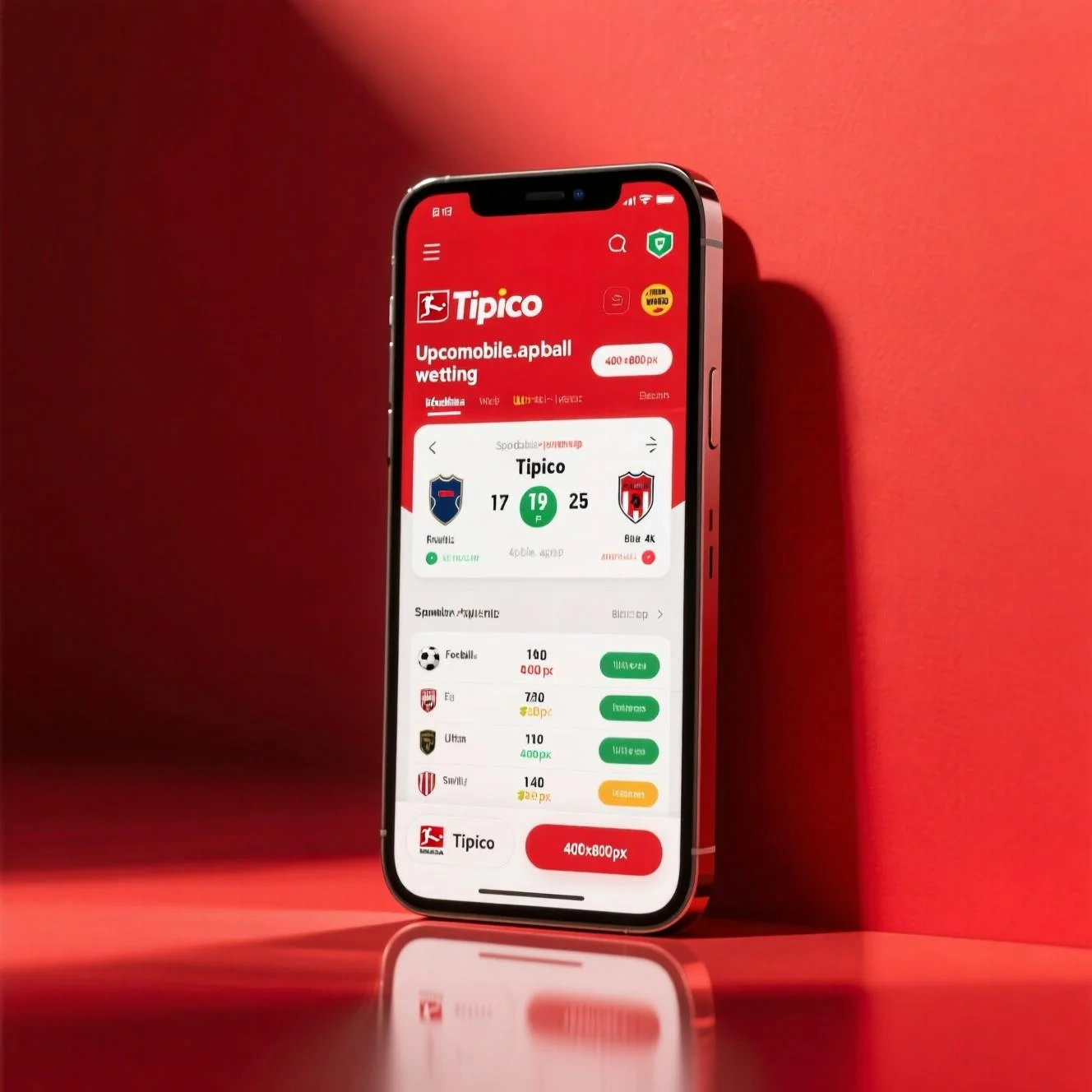 Tipico App Interface mit Bundesliga Wettquoten